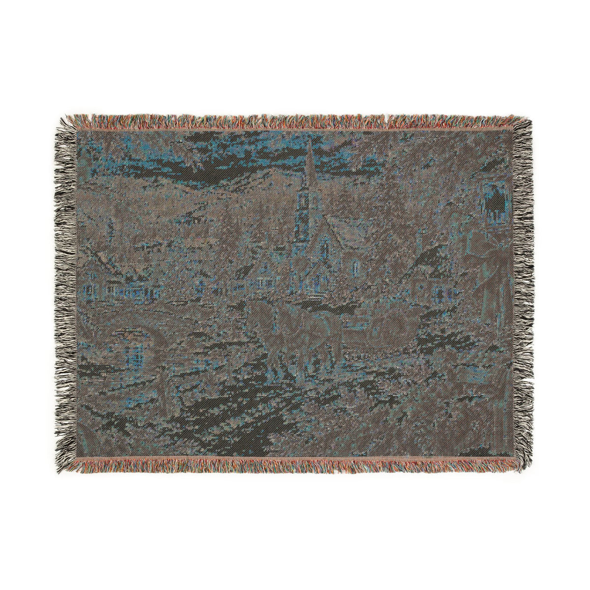 Vintage Winter Carriage Woven Blanket