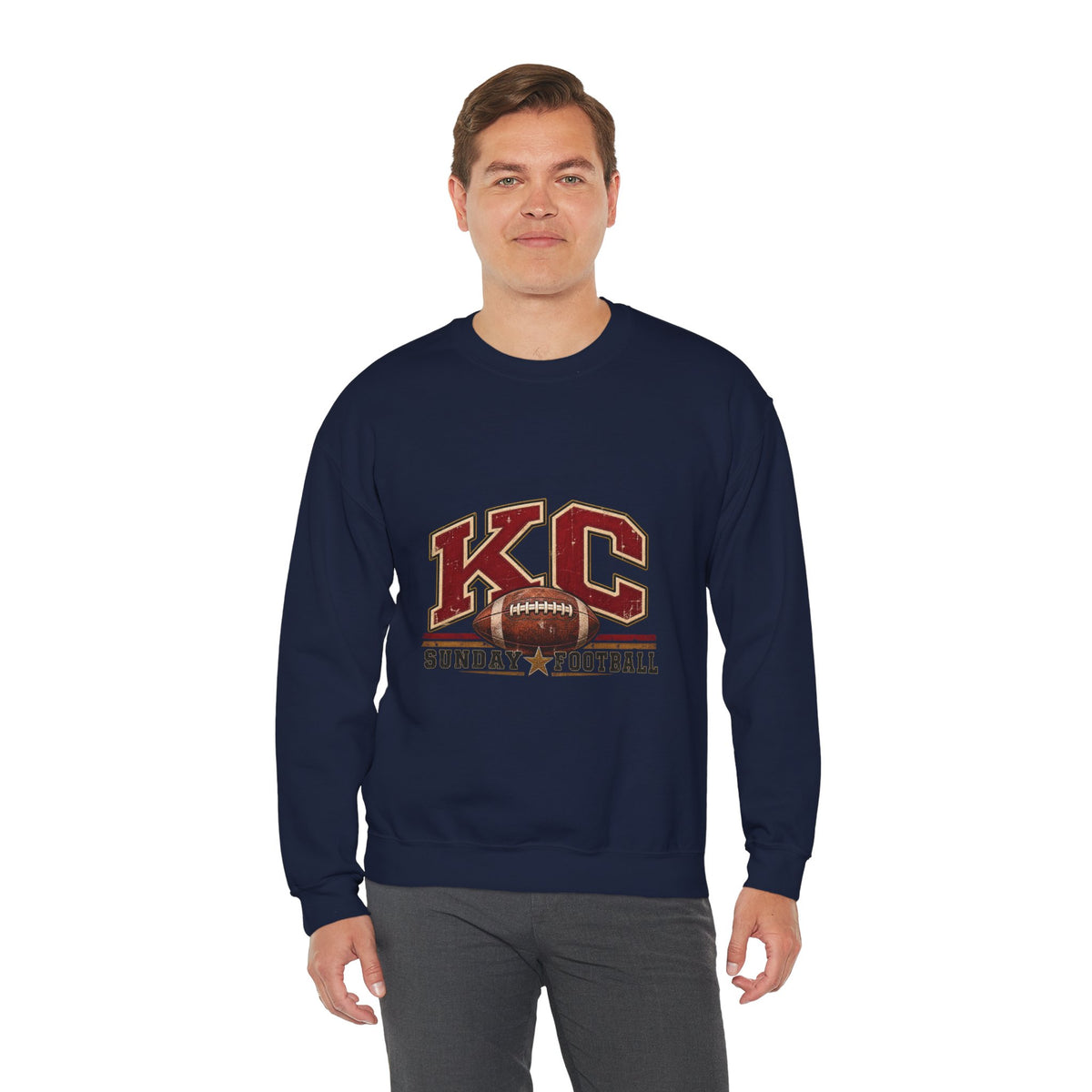 KC Sunday Football Crewneck Sweatshirt-Flour and Foundry Mercantile Co.