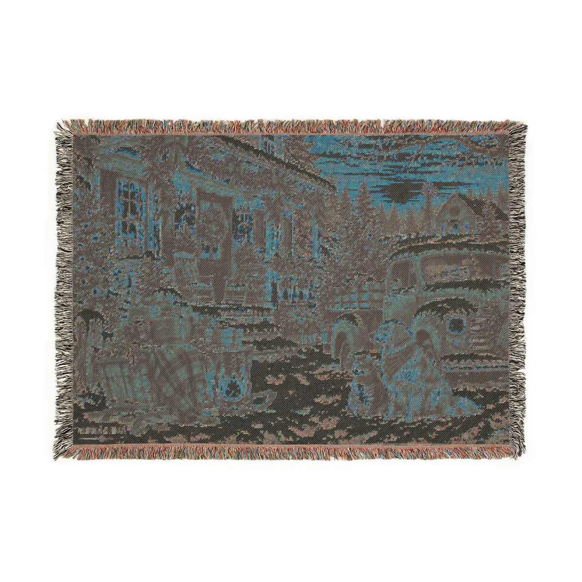 Snowy Cat and Dog Christmas Woven Throw-Flour and Foundry Mercantile Co