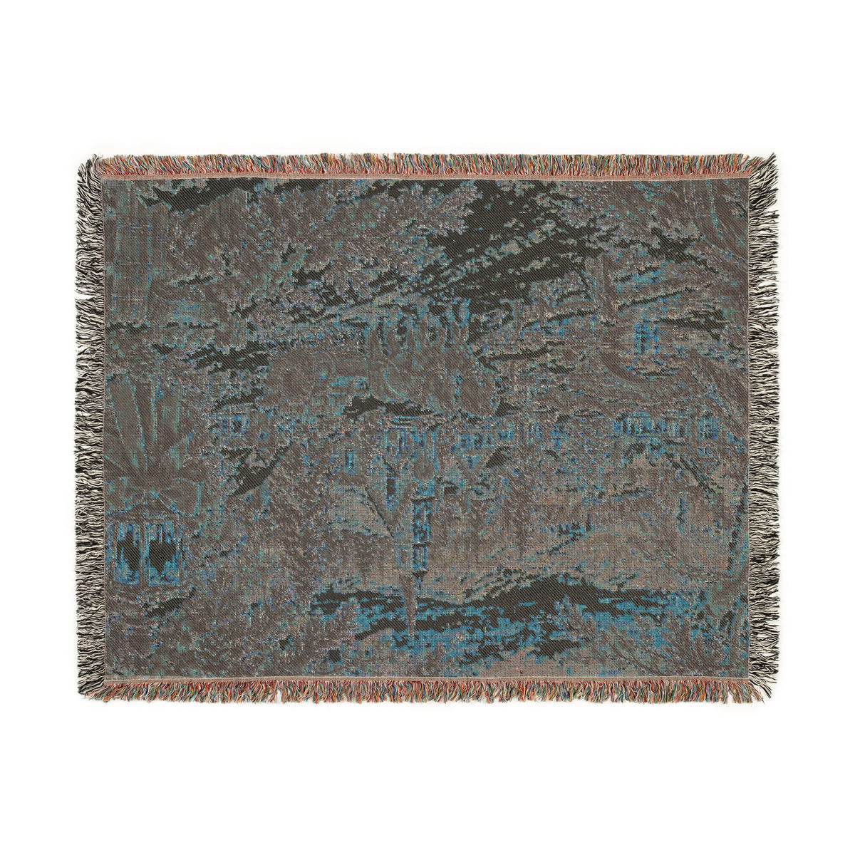 Vintage Winter Carriage Woven Blanket