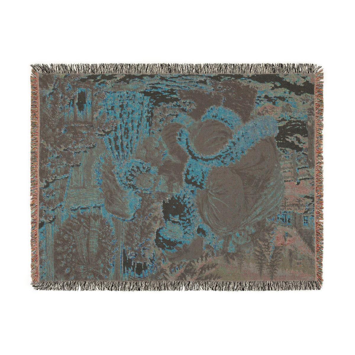 Vintage Santa Christmas Woven Blanket