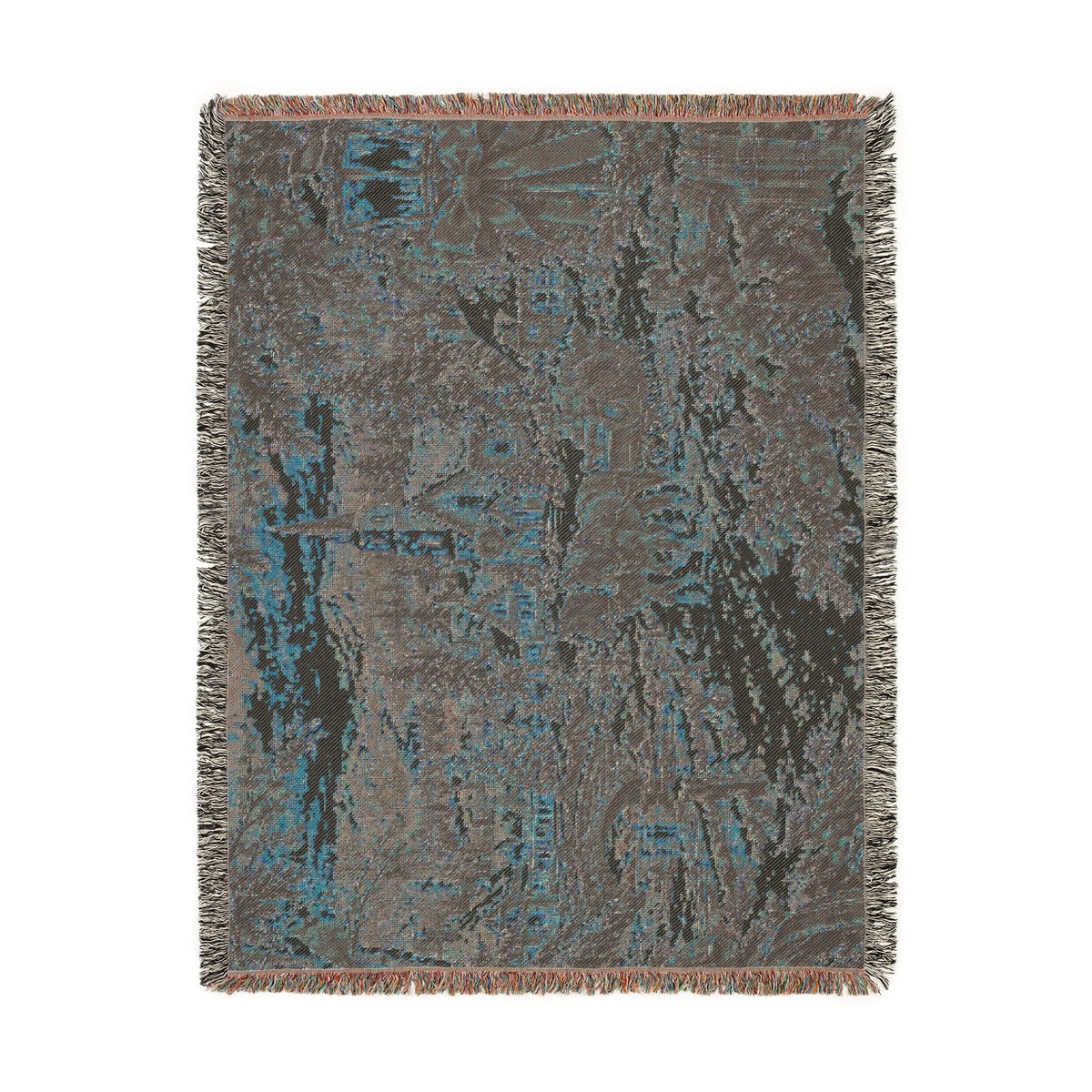 Vintage Winter Carriage Woven Blanket