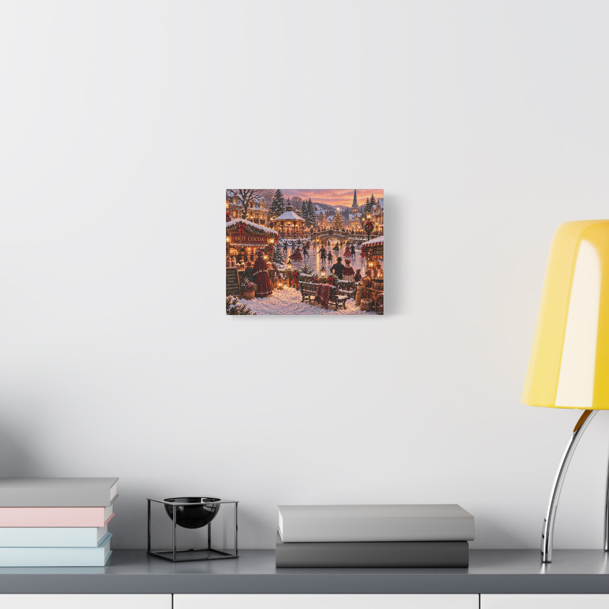 Victorian Ice Skating Scene Canvas