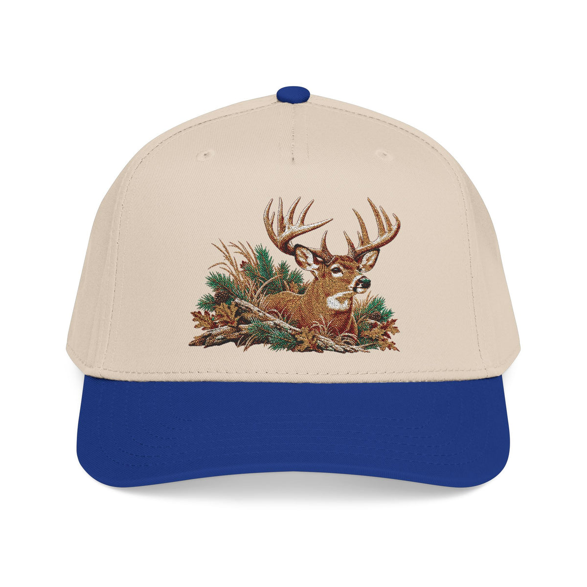 Buck Deer Embroidered Baseball Cap — Hunting Outdoors Trucker Hat