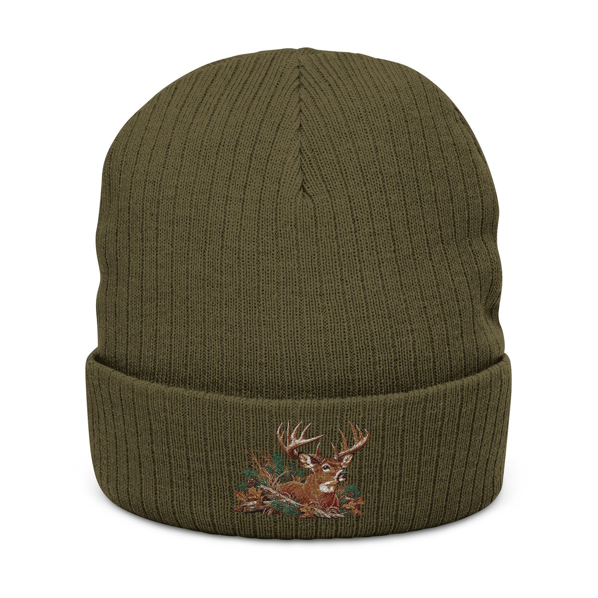 White Tail Deer Ribbed Beanie