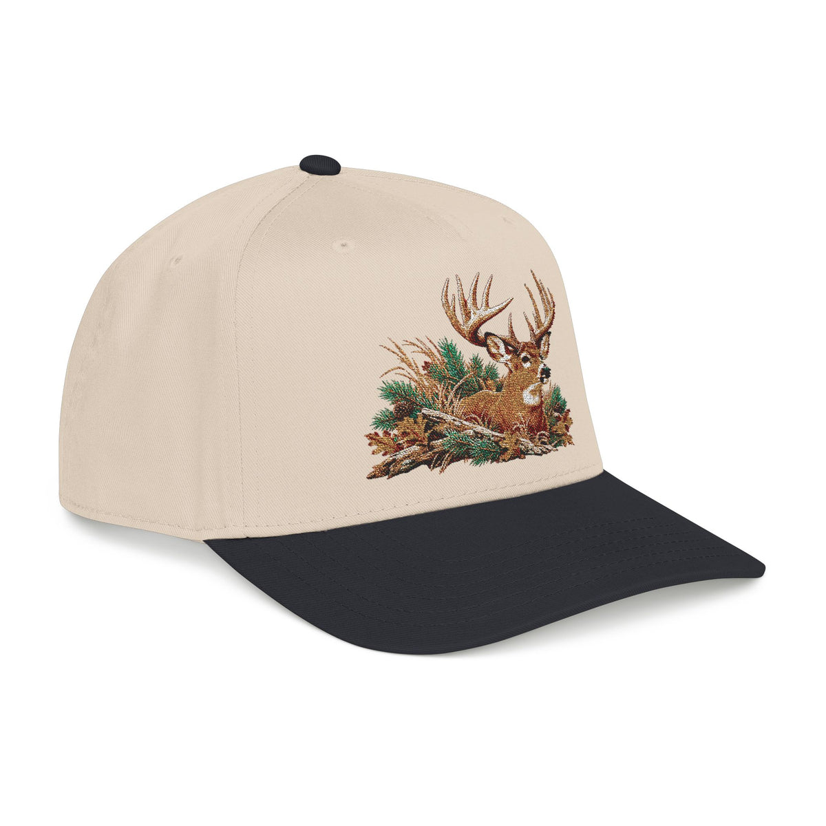 Buck Deer Embroidered Baseball Cap — Hunting Outdoors Trucker Hat