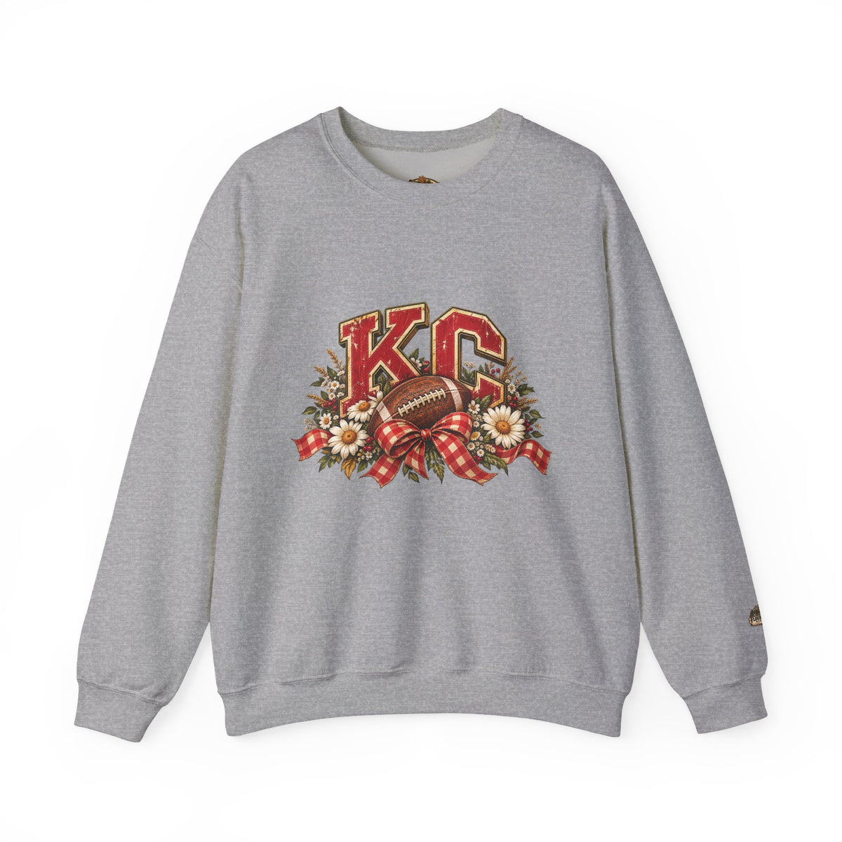 KC Football Vintage Crewneck Sweatshirt- Flour and Foundry Mercantile Co.