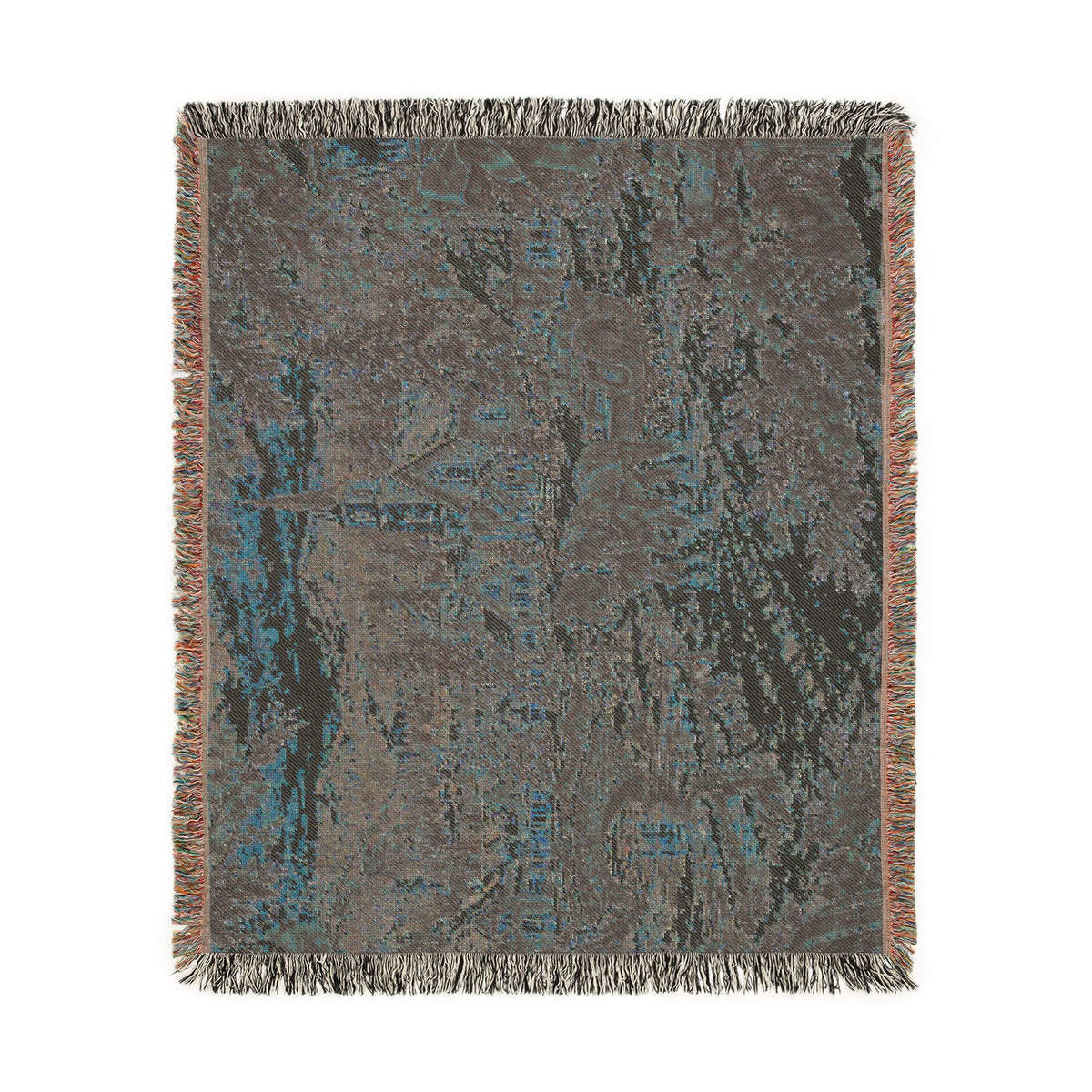 Vintage Winter Carriage Woven Blanket