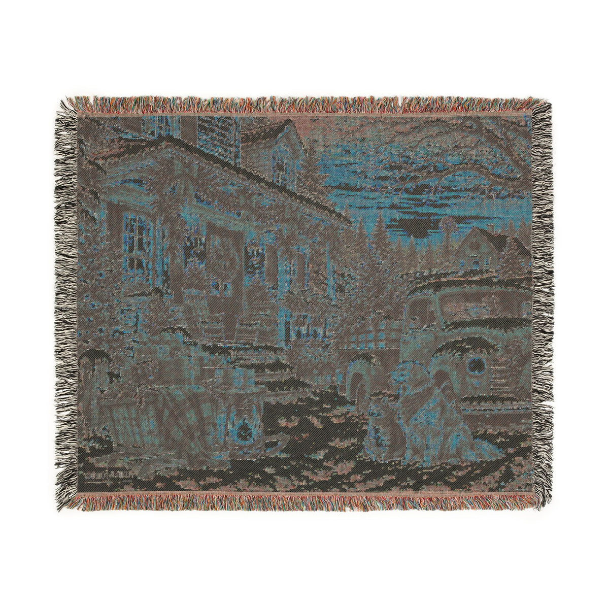 Snowy Cat and Dog Christmas Woven Throw-Flour and Foundry Mercantile Co