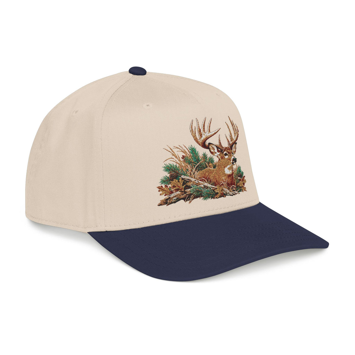 Buck Deer Embroidered Baseball Cap — Hunting Outdoors Trucker Hat