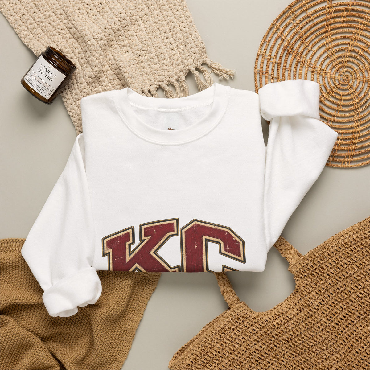 KC Sunday Football Crewneck Sweatshirt-Flour and Foundry Mercantile Co.