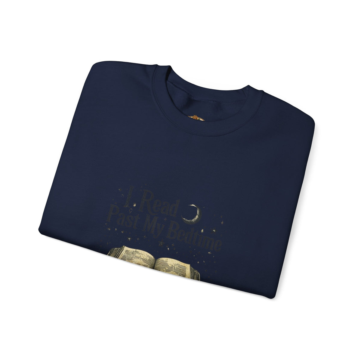 Booklover Crewneck Sweatshirt - "I Read Past My Bedtime" Cozy Reading Pullover- Flour and Foundry Mercantile Co.