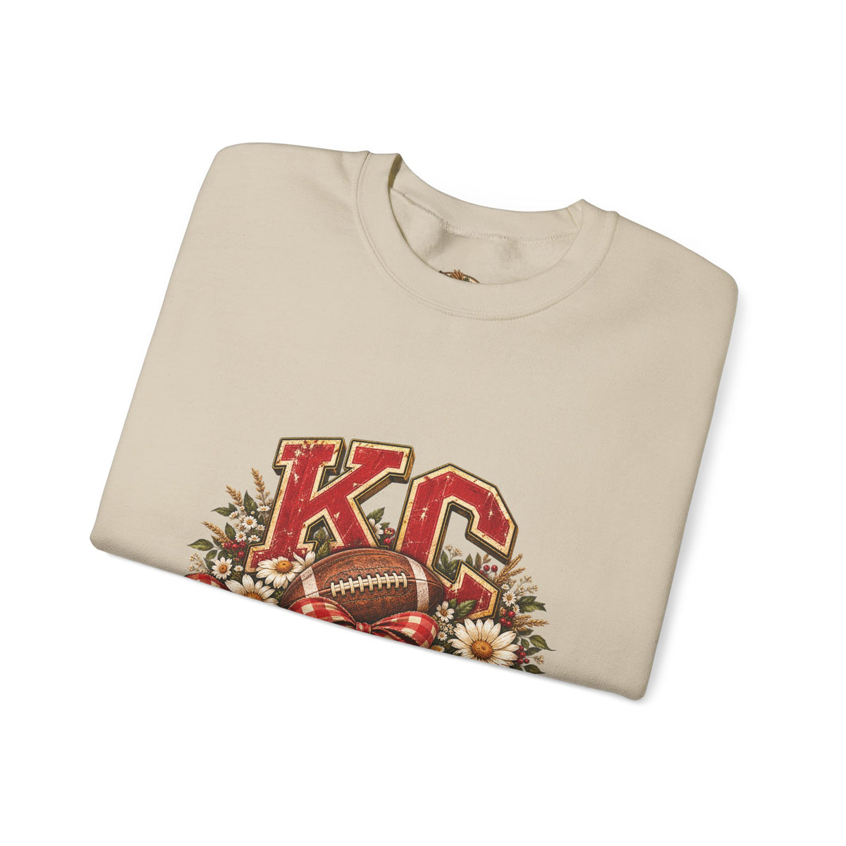 KC Football Vintage Crewneck Sweatshirt- Flour and Foundry Mercantile Co.