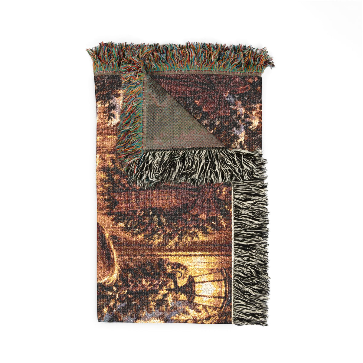 Vintage Santa Christmas Woven Blanket