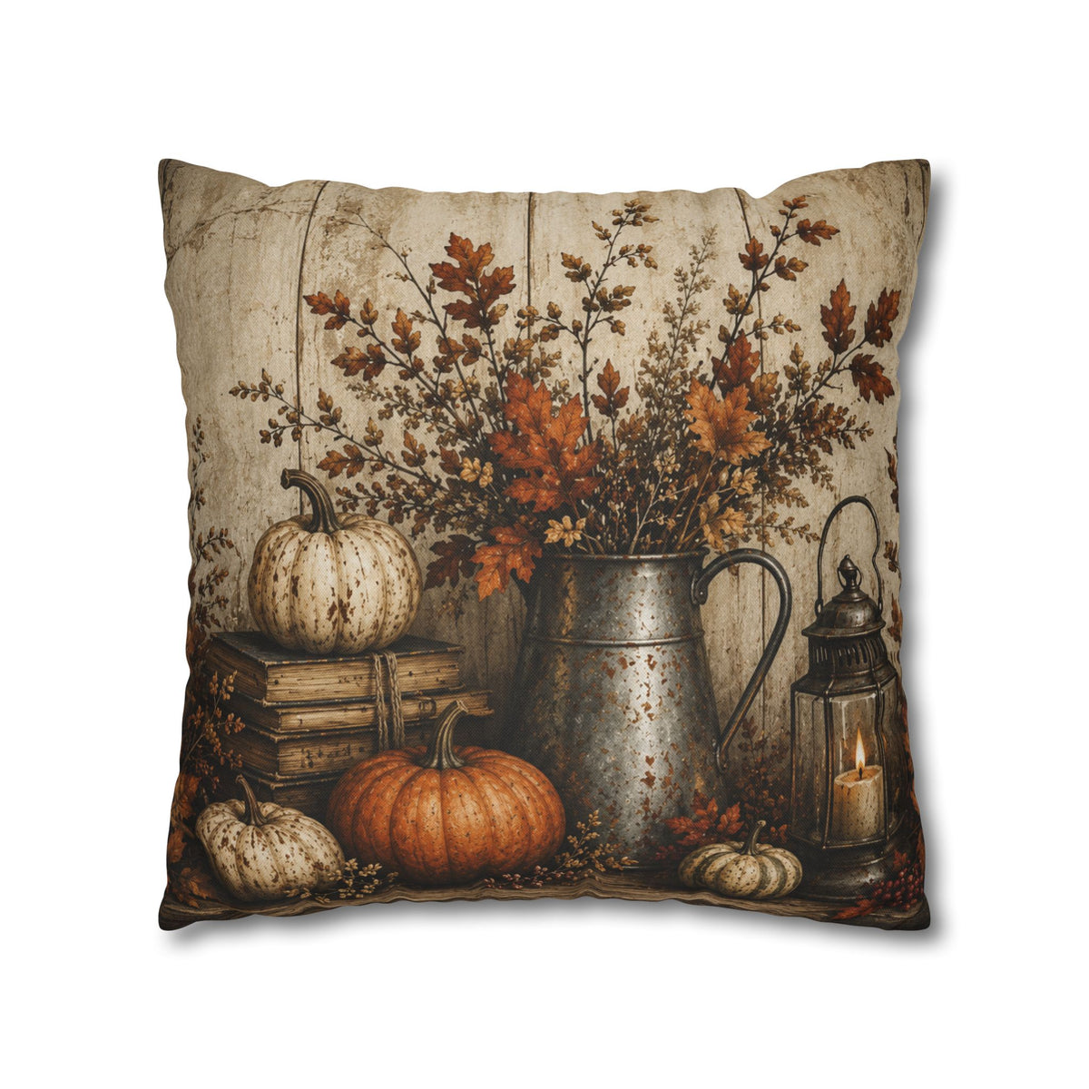 Give Thanks Crow Pumpkin Pillowcase | Fall Thanksgiving Decor