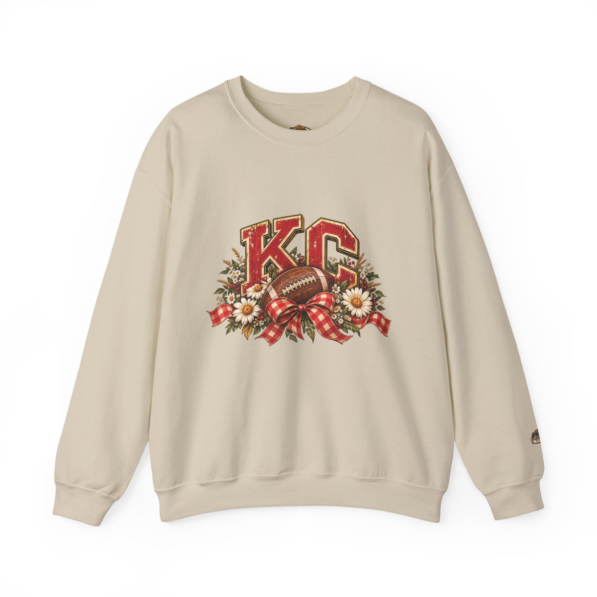 KC Football Vintage Crewneck Sweatshirt- Flour and Foundry Mercantile Co.