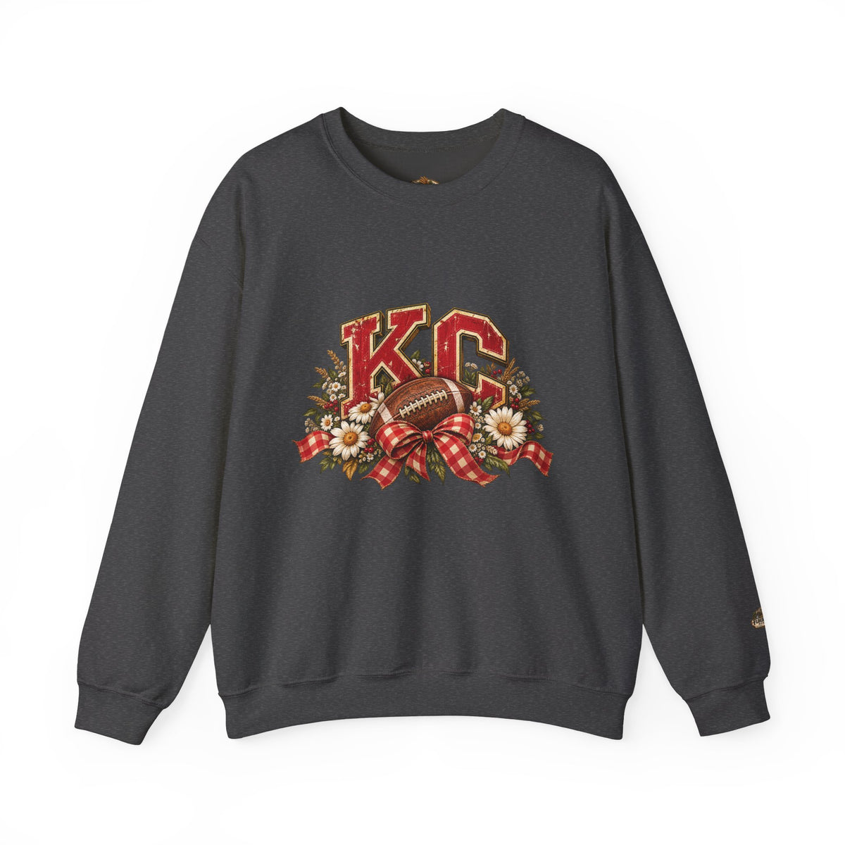 KC Football Vintage Crewneck Sweatshirt- Flour and Foundry Mercantile Co.
