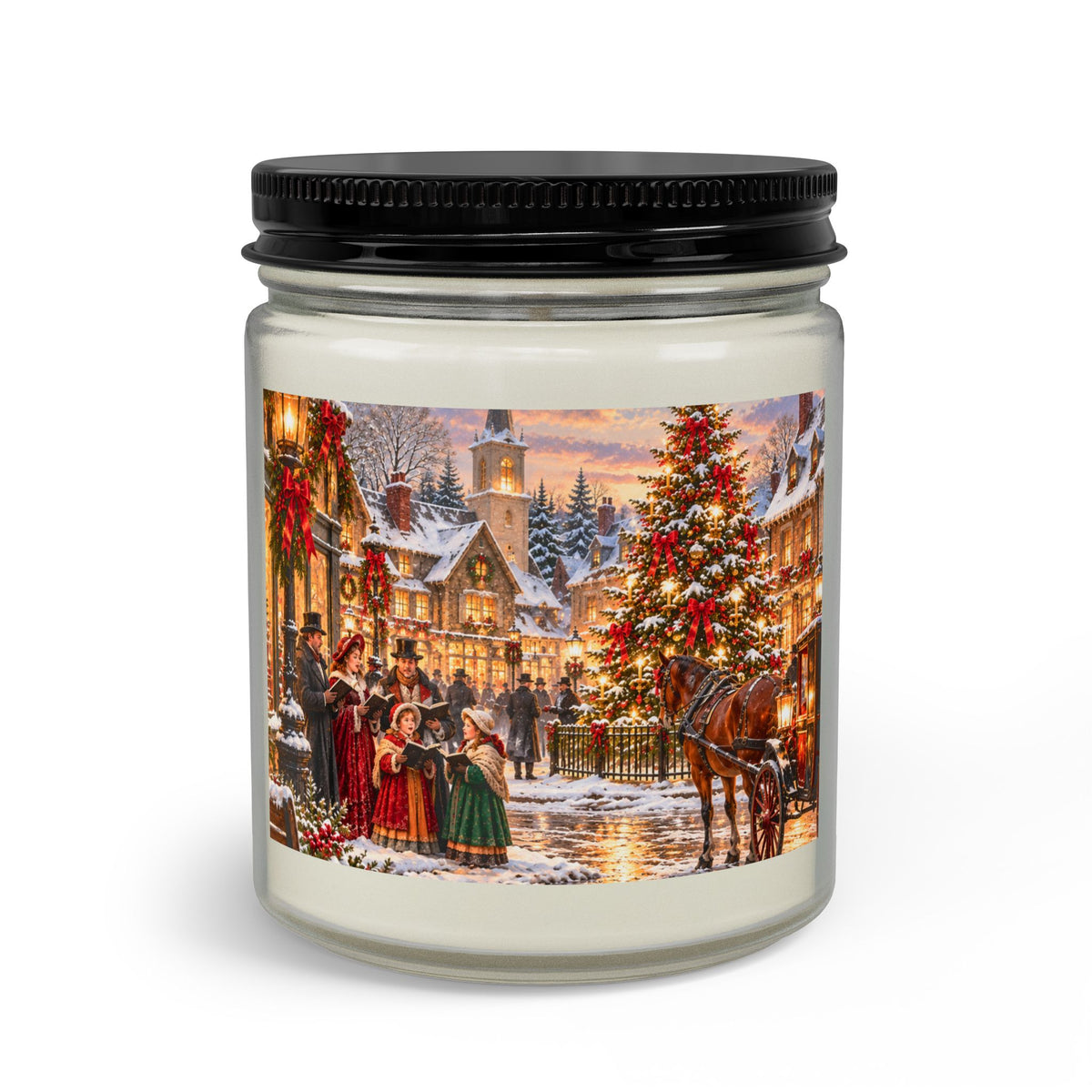 Christmas Carolers Candle Set with Wick Trimmer