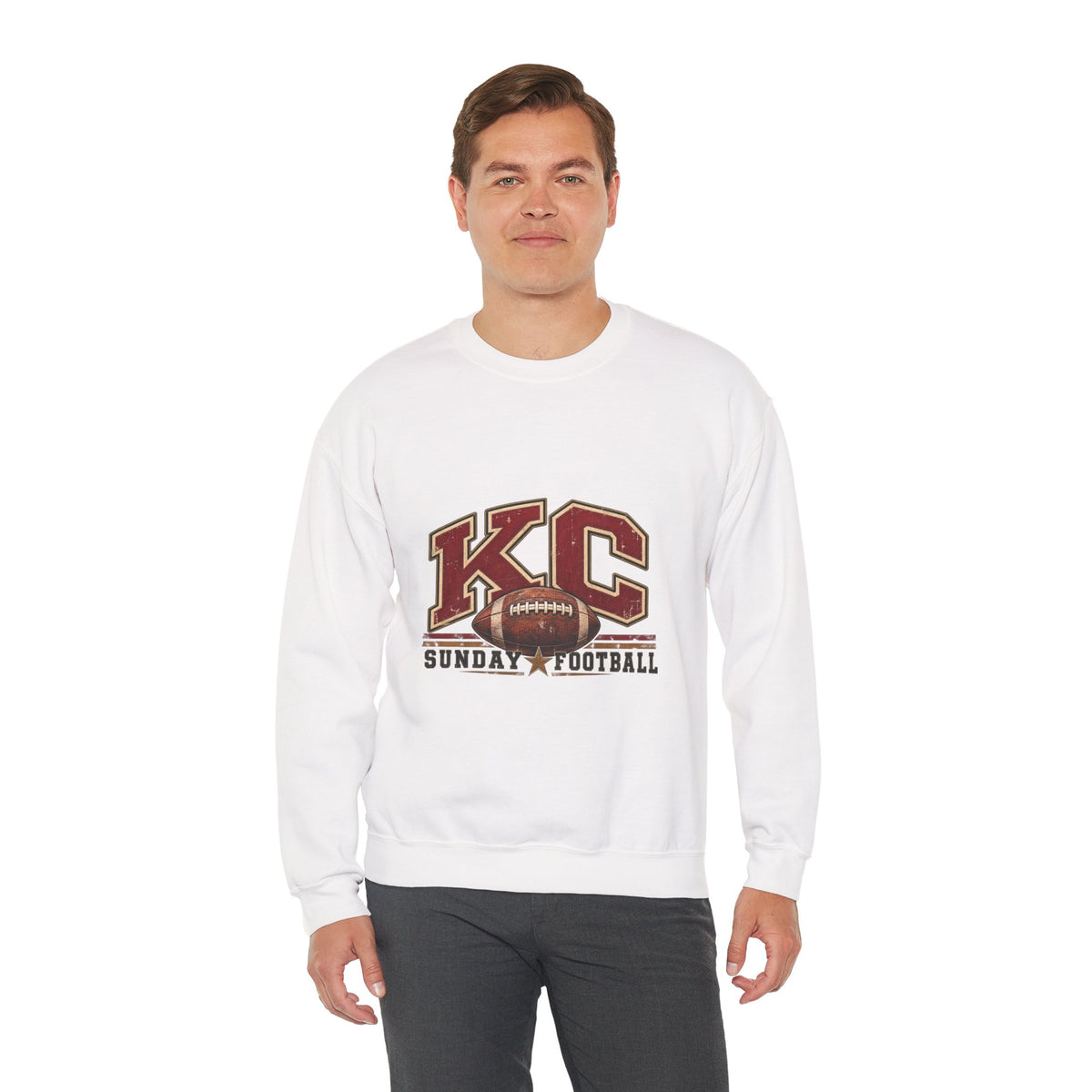 KC Sunday Football Crewneck Sweatshirt-Flour and Foundry Mercantile Co.