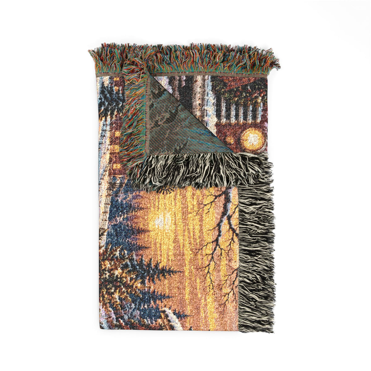 Snowy Cat and Dog Christmas Woven Throw-Flour and Foundry Mercantile Co