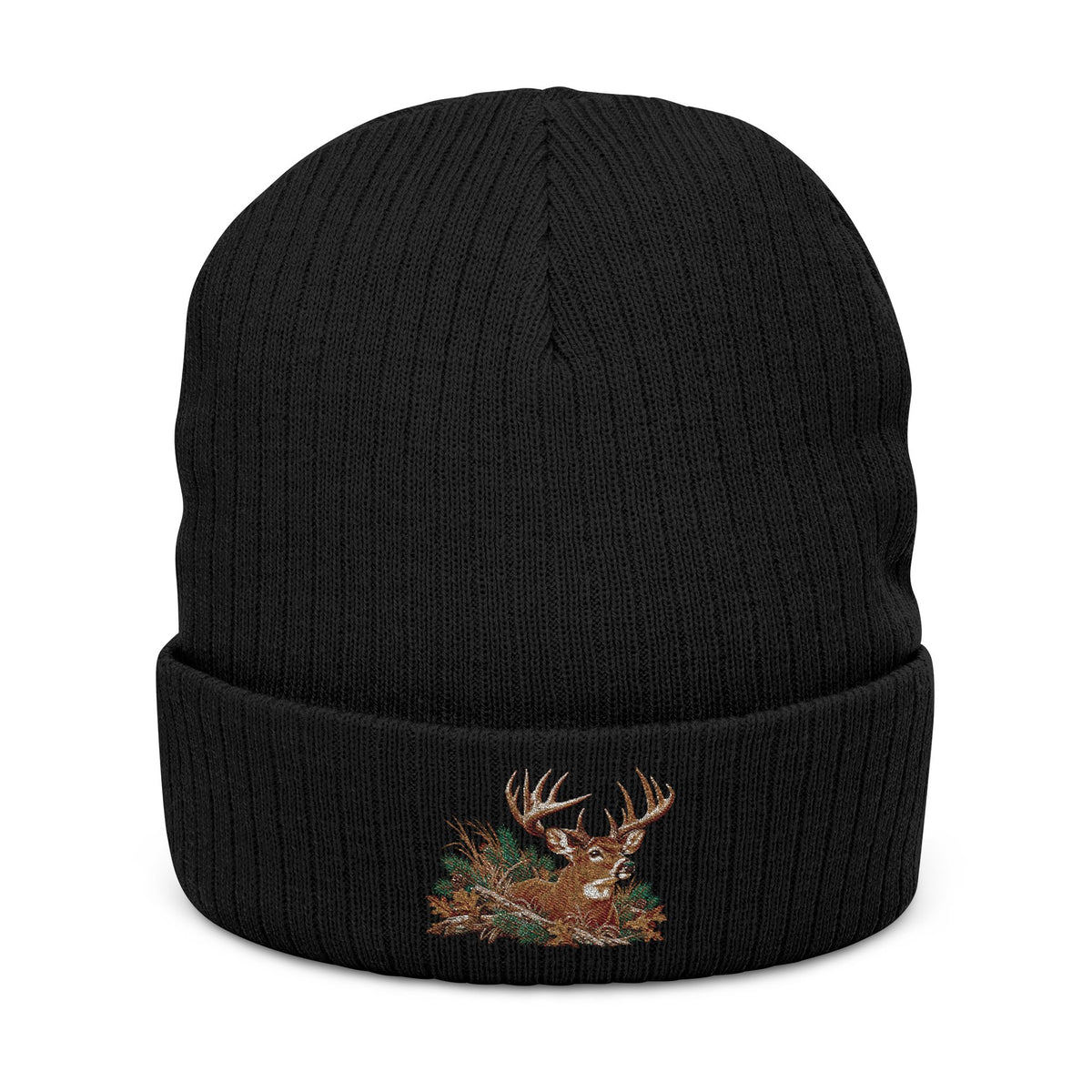 White Tail Deer Ribbed Beanie