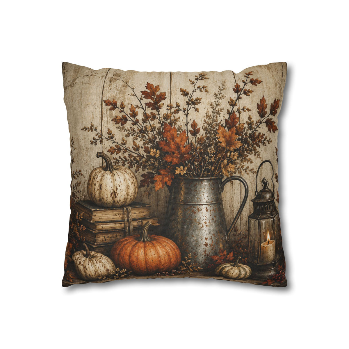 Give Thanks Crow Pumpkin Pillowcase | Fall Thanksgiving Decor