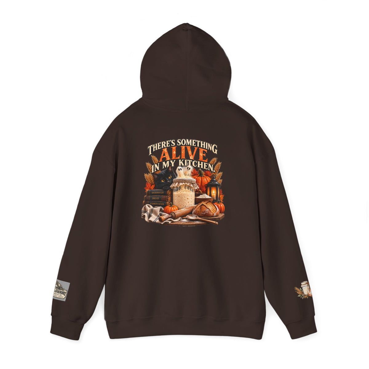 Halloween Sourdough Hoodie – There’s Something Alive in My Kitchen | Baker Fall Sweatshirt