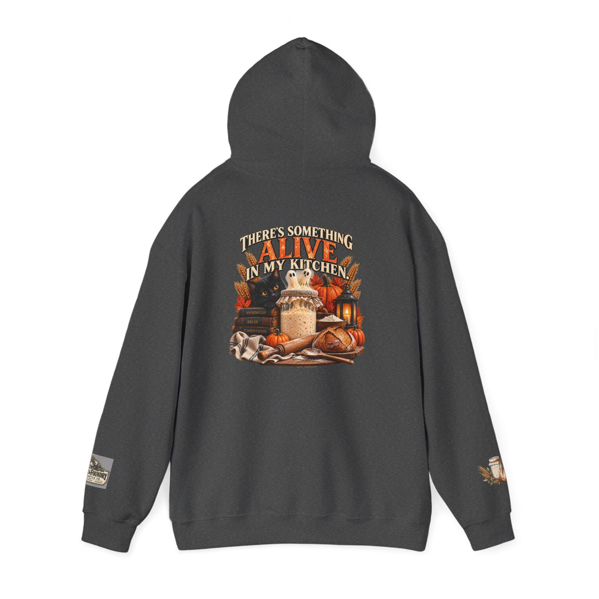 Halloween Sourdough Hoodie – There’s Something Alive in My Kitchen | Baker Fall Sweatshirt