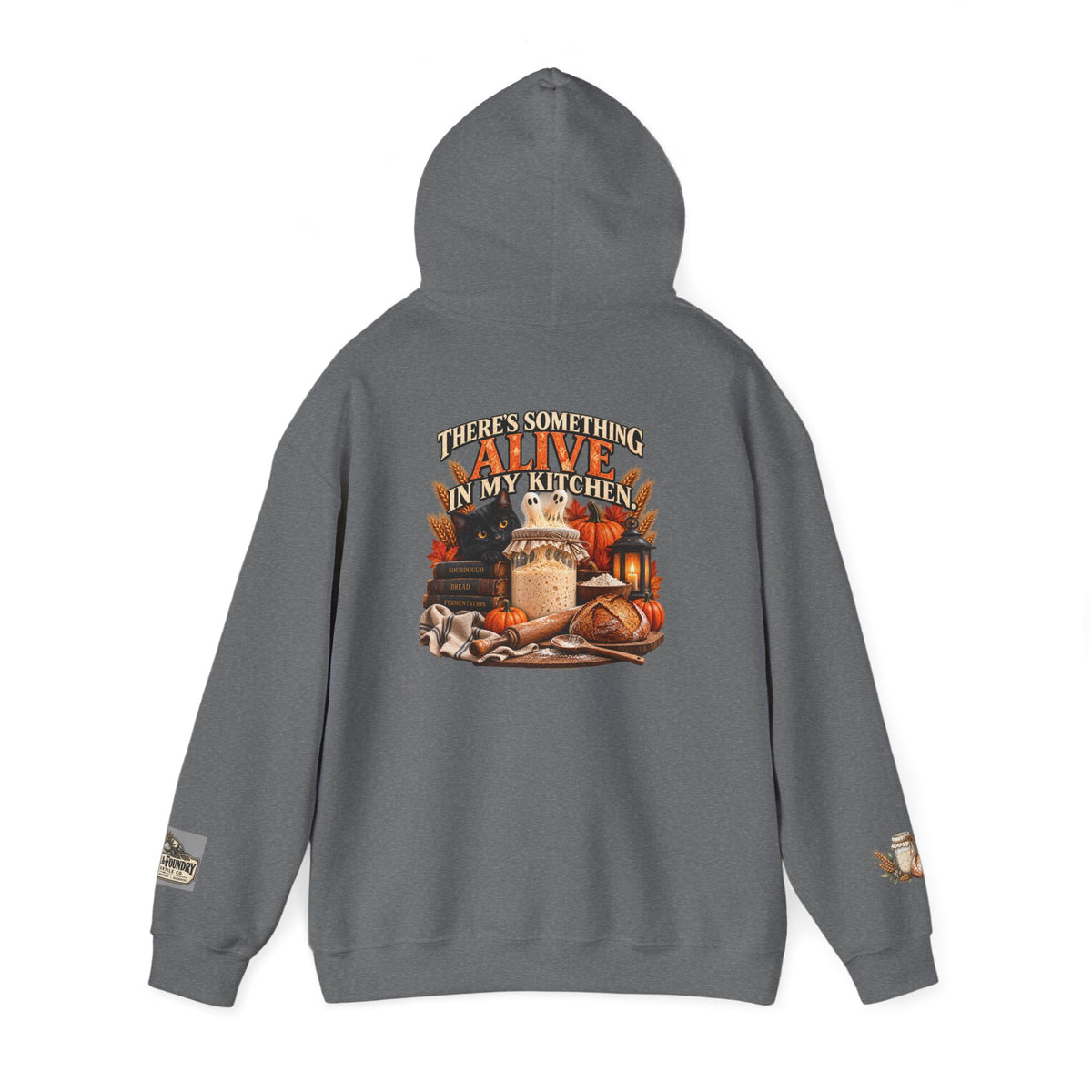 Halloween Sourdough Hoodie – There’s Something Alive in My Kitchen | Baker Fall Sweatshirt