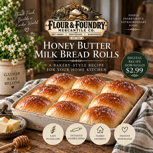 Honey Butter Milk Bread Rolls Recipe | Tangzhong Method, Soft Dinner Rolls (Digital Download)